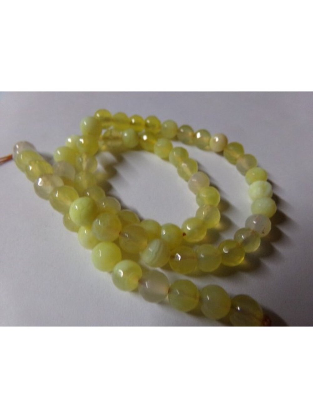 1 Strand Faceted Yellow Fire Crackle Agate Round 6mm Beads